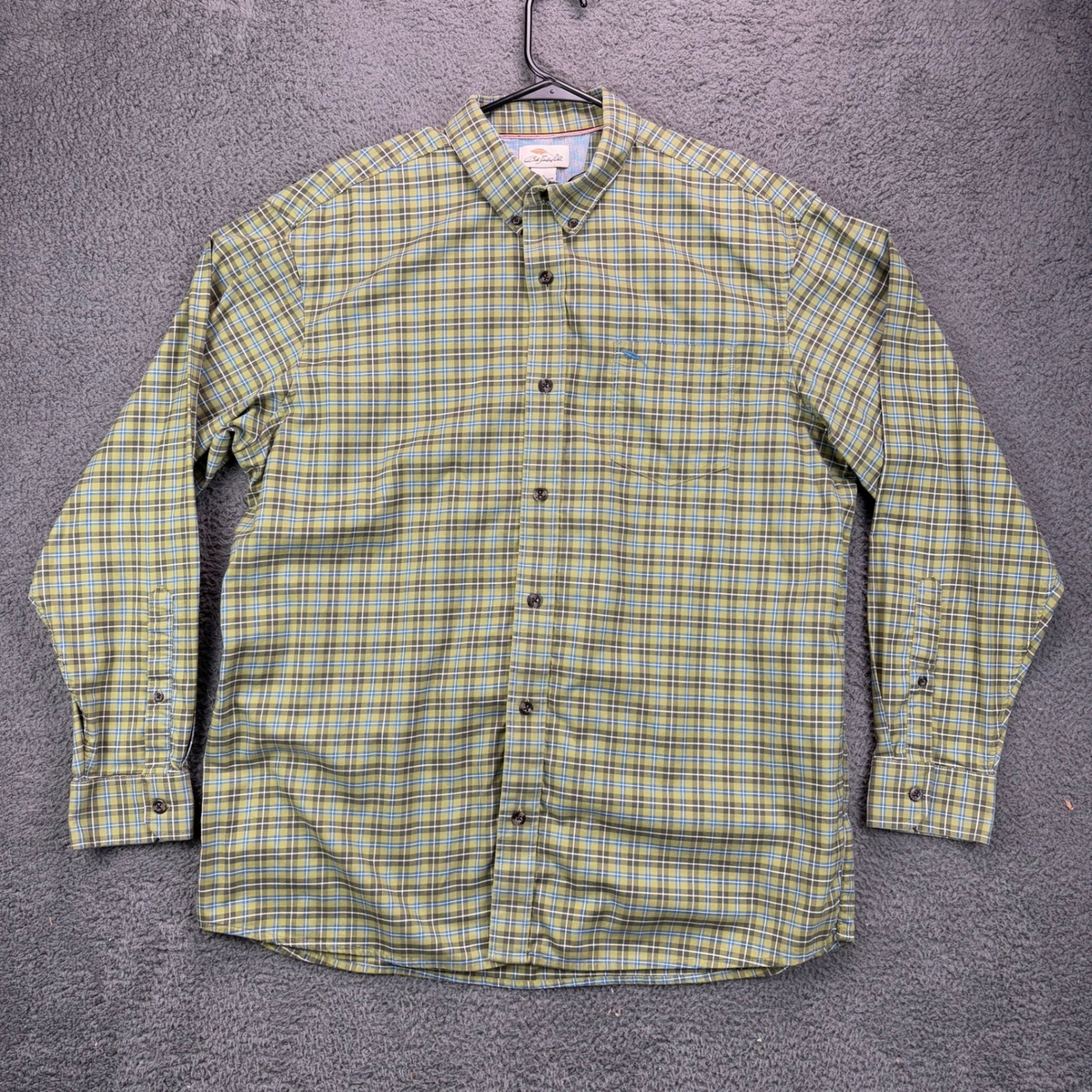 Bob Timberlake Mens Xl Green Plaid Button Down Shirt Long Sleeve Cotton 8794